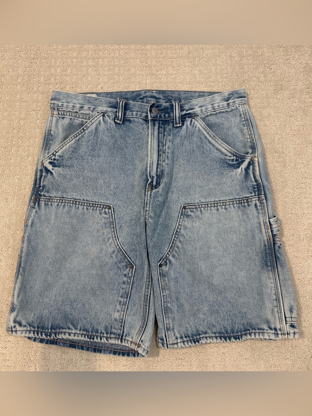 90s style gap double knee jorts